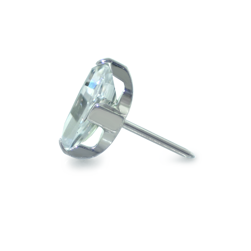 Titanium Coffin Cut Prong Set Gem - NeoMetal Inc