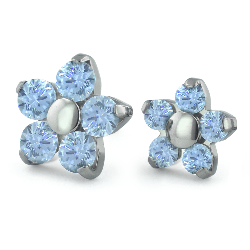 Grey Blue Gem Ends - NeoMetal Inc