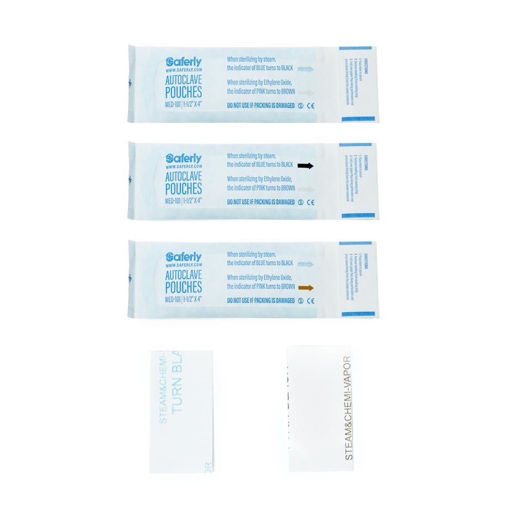 3 packages of the autoclave pouches and instructions
