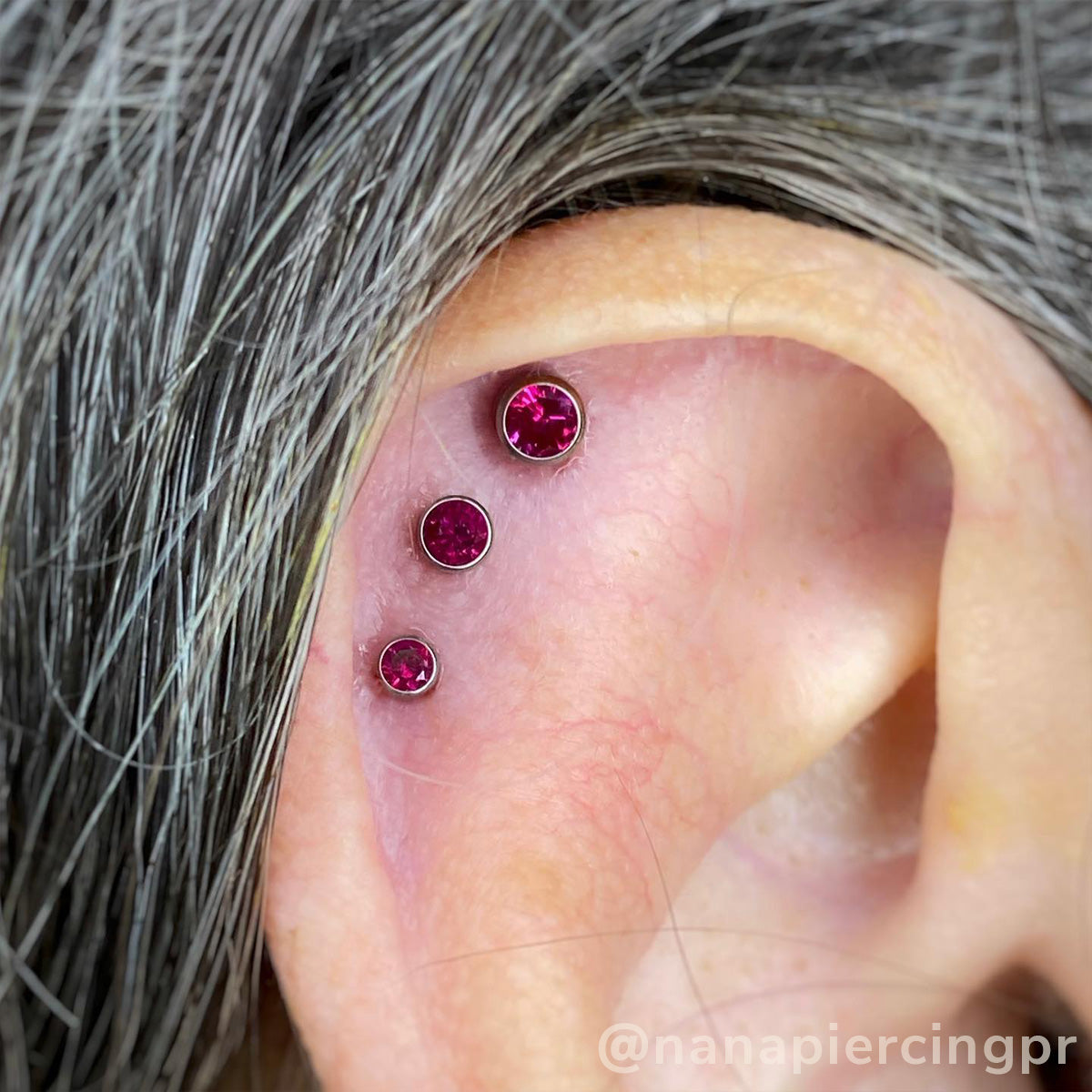 Titanium Bezel Set Gem