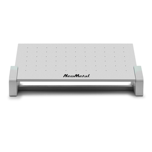 High End Display with white backboard and metal feet