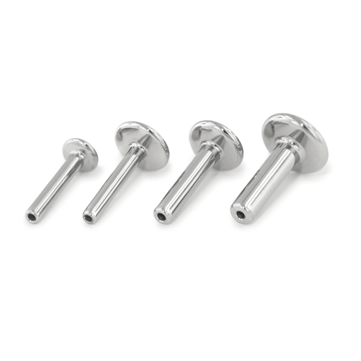 All gauge sizes of our threadless titanium labret posts