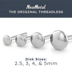 Titanium 18ga Back Labret Post - Overstock - NeoMetal Inc