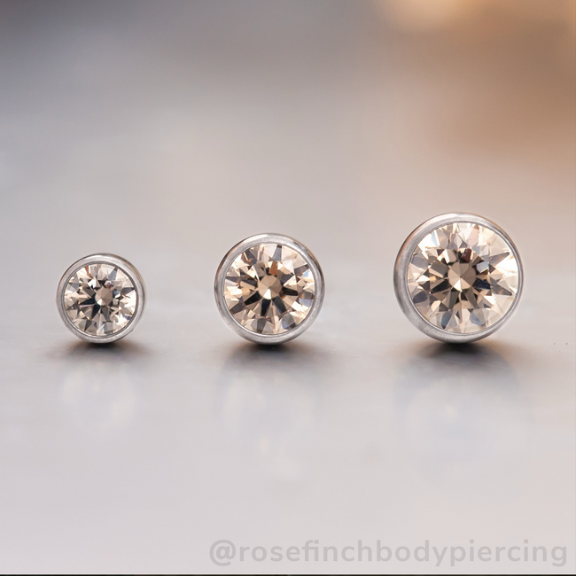 Titanium Bezel Set Gem - NeoMetal Inc