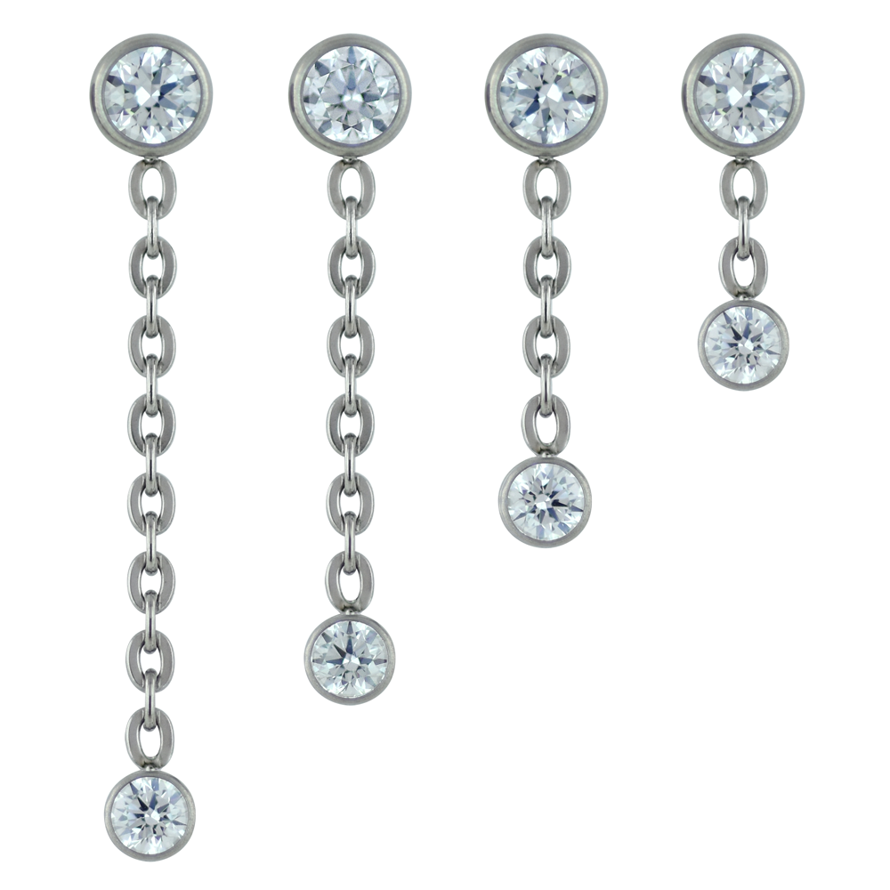 Titanium Double Bezel Dangle – NeoMetal Inc