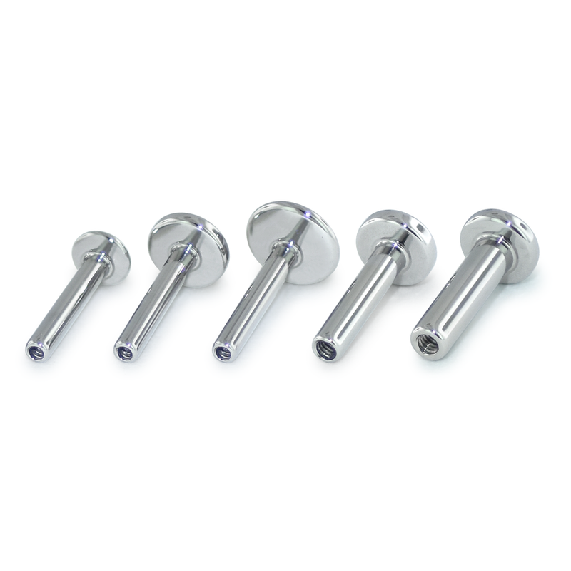 Internally Threaded Labret Posts - NeoMetal Inc