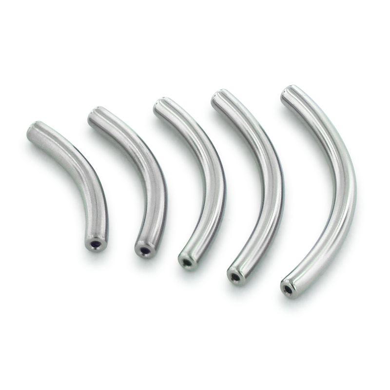 Threadless Titanium Curved Barbells w/out fixed beads