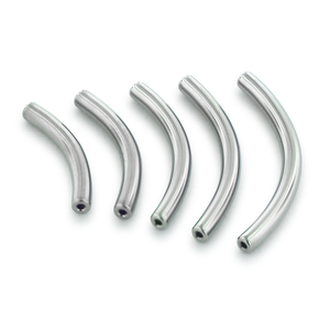 Threadless Titanium Curved Barbells w/out fixed beads