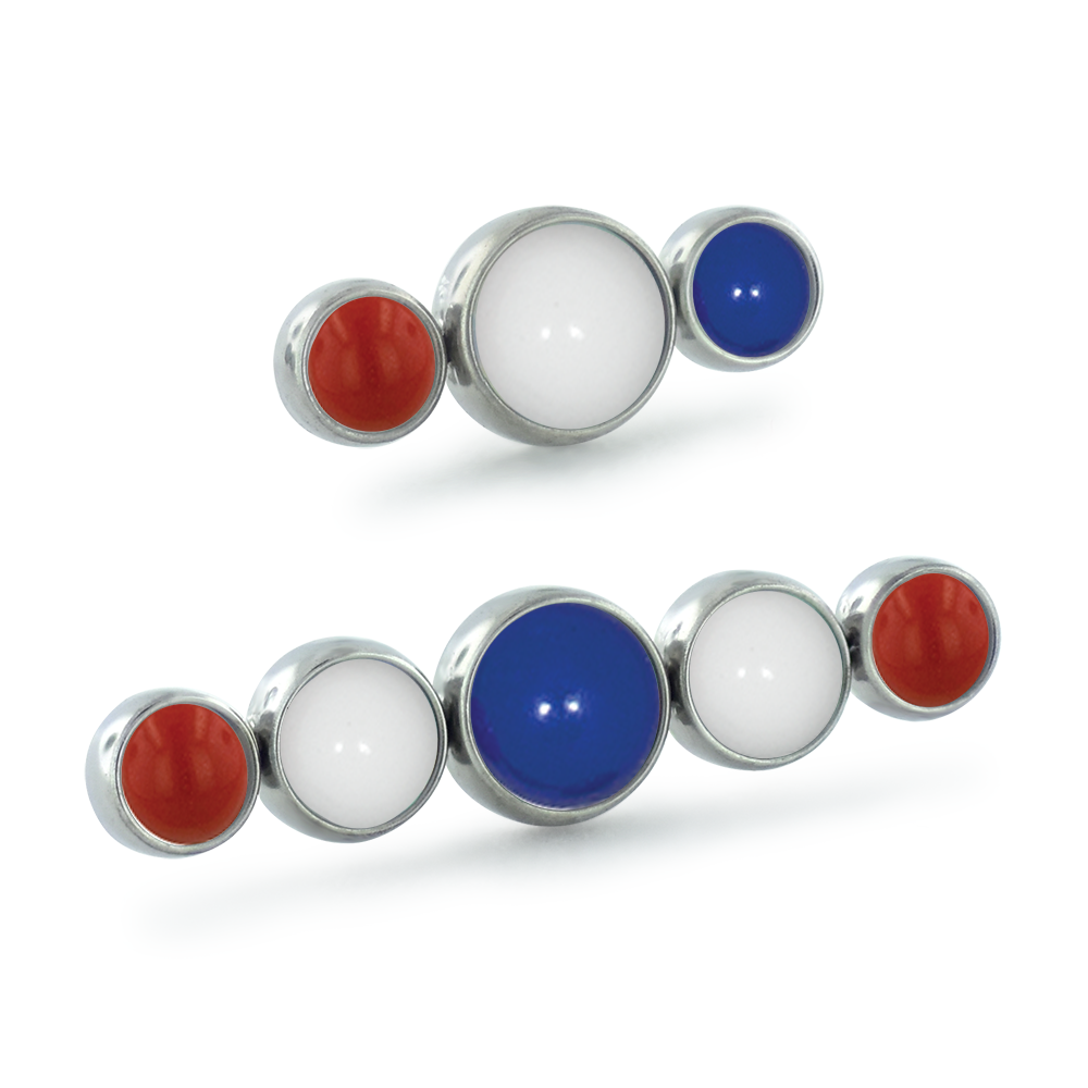 4th of July Bezel Set Cluster - Linear - NeoMetal Inc