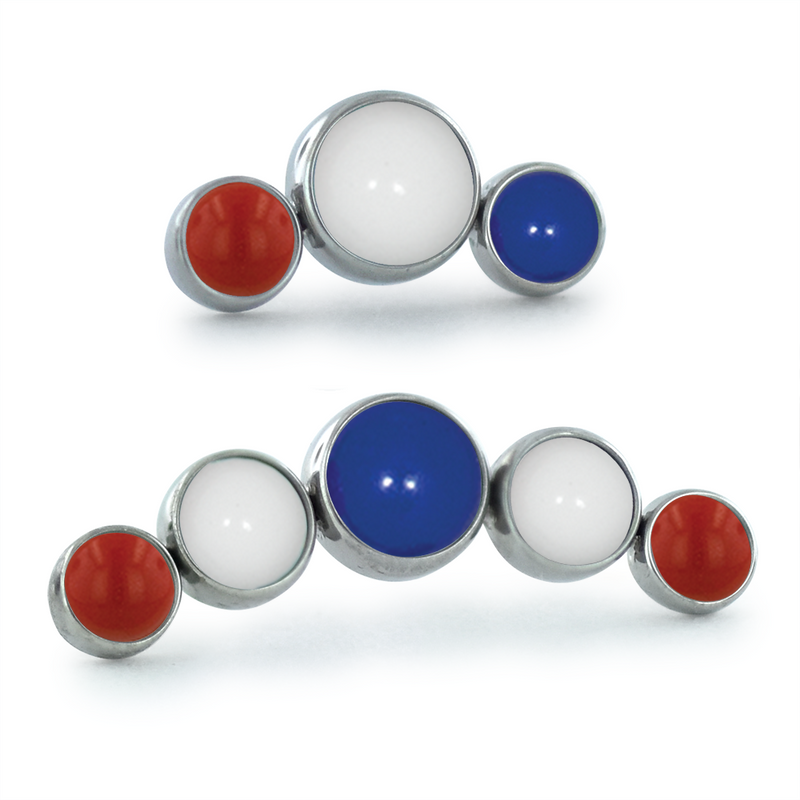 4th of July Bezel Set Cluster - Curved - NeoMetal Inc