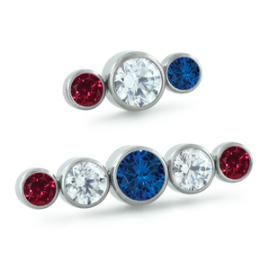 4th of July Bezel Set Cluster - Linear - NeoMetal Inc
