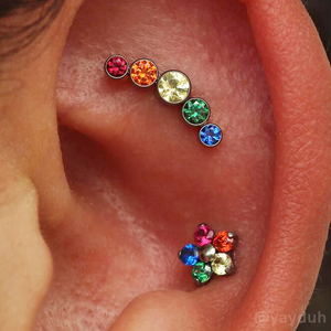 Pride Bezel Set Cluster - Curved - NeoMetal Inc