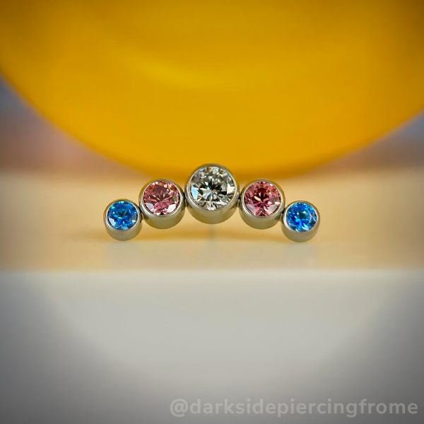 Pride Bezel Set Cluster - Curved - NeoMetal Inc