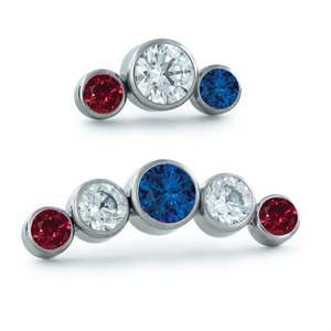 4th of July Bezel Set Cluster - Curved - NeoMetal Inc