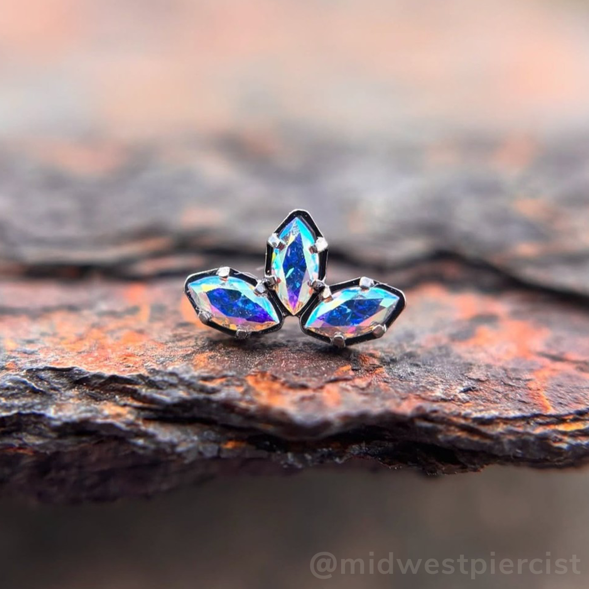 Titanium Marquise Cut Gem Fan Clusters - NeoMetal Inc