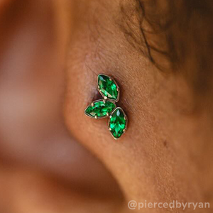 Titanium Marquise Cut Gem Fan Clusters - NeoMetal Inc