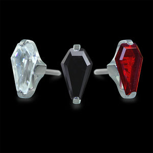 Titanium Coffin Cut Prong Set Gem