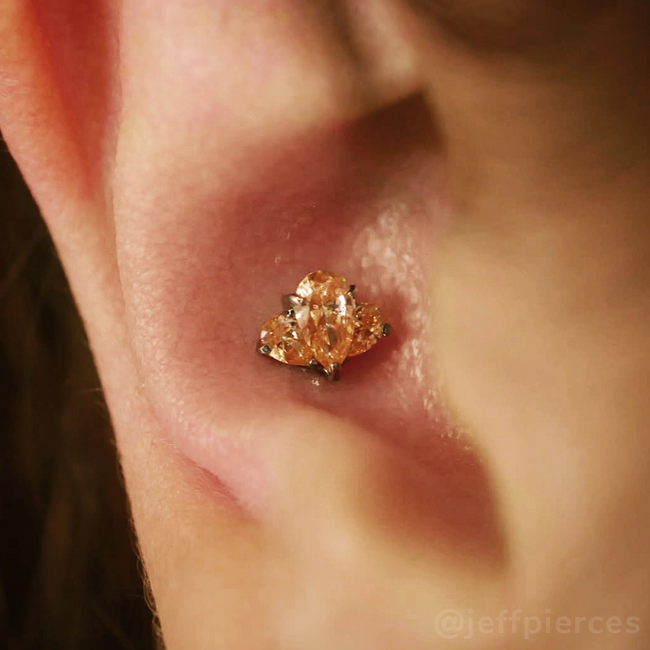 Titanium Pear Cut Gem Fan Clusters - Monochrome - NeoMetal Inc