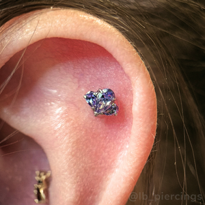 Titanium Pear Cut Gem Fan Clusters - Monochrome - NeoMetal Inc