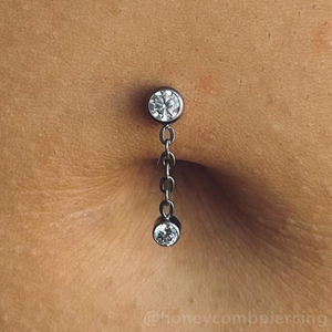 Titanium Double Bezel Dangle - NeoMetal Inc