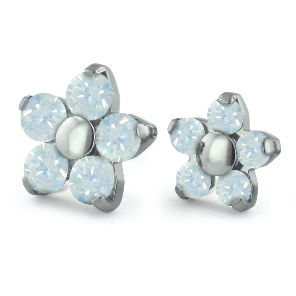 Silk White Gem Ends - NeoMetal Inc