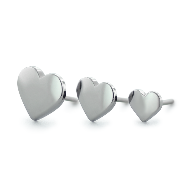 Threadless Titanium Heart End for Body Piercing Wholesale