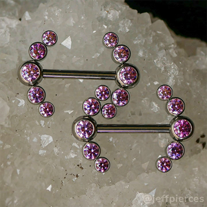 Titanium Faceted Side Gem Cluster - NeoMetal Inc