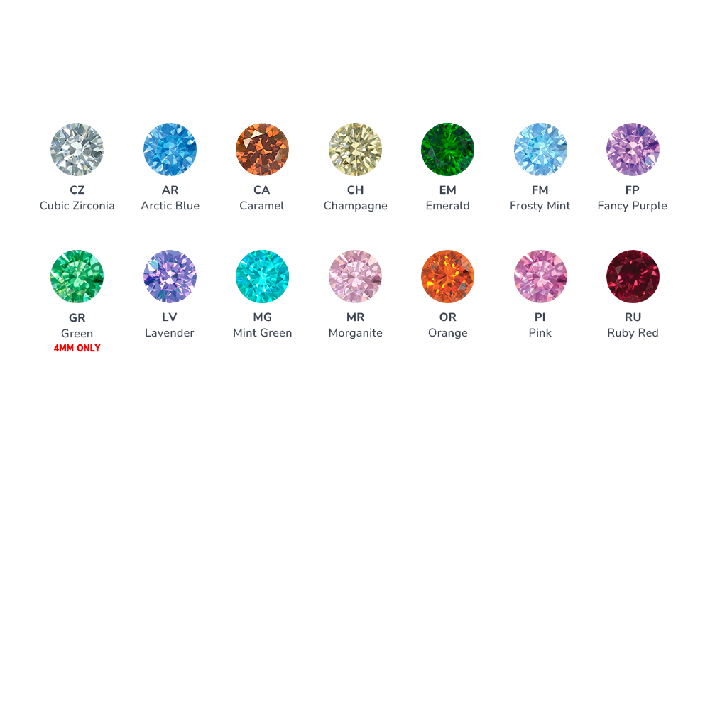 Titanium Baguette Cut Prong Gem End