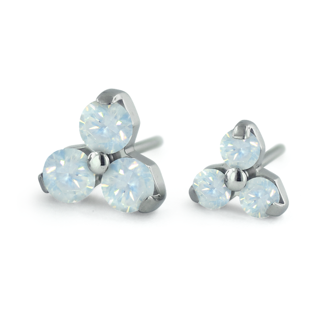 Silk White Gem Ends - NeoMetal Inc