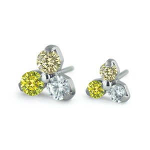 Yellow color options for the threadless titanium trinity gem ends
