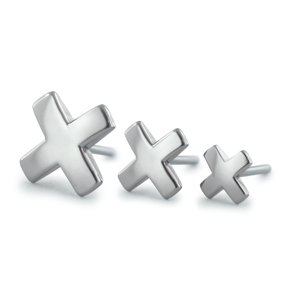 Threadless Titanium X End for Body Piercing Wholesale