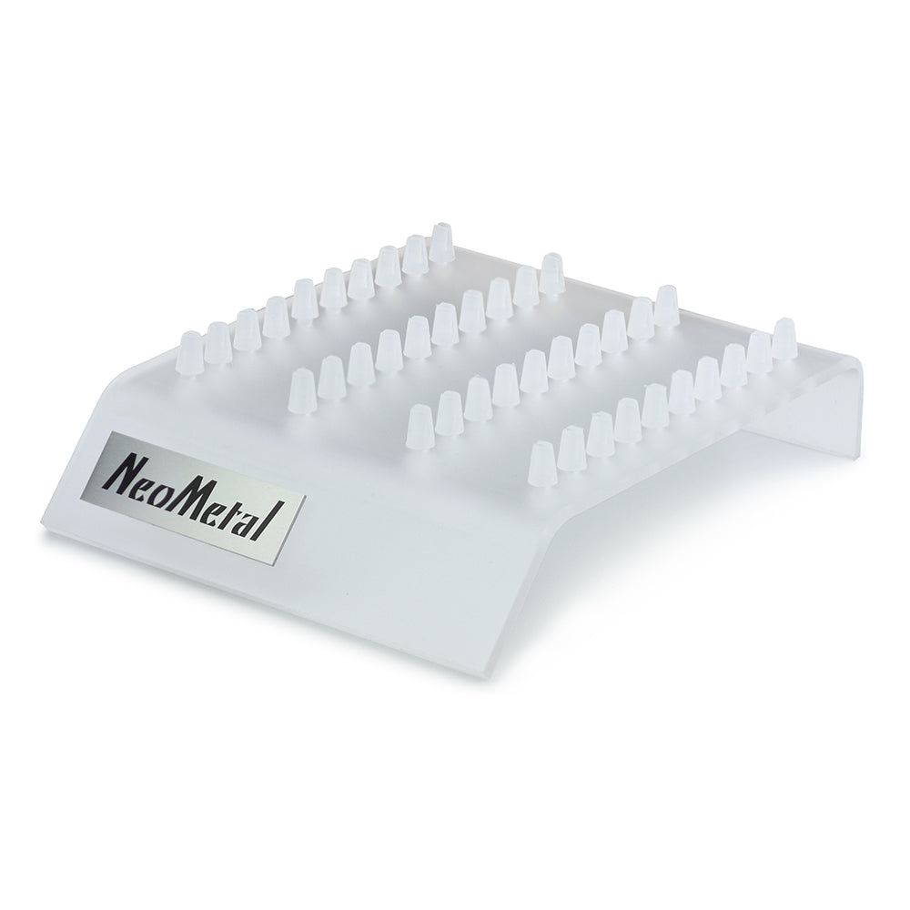 A 40 piece acrylic display case with the NeoMetal logo and versi-clip grips.