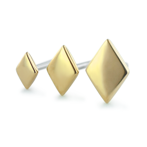 3 Sizes of 18K Yellow Gold Diamond Ends