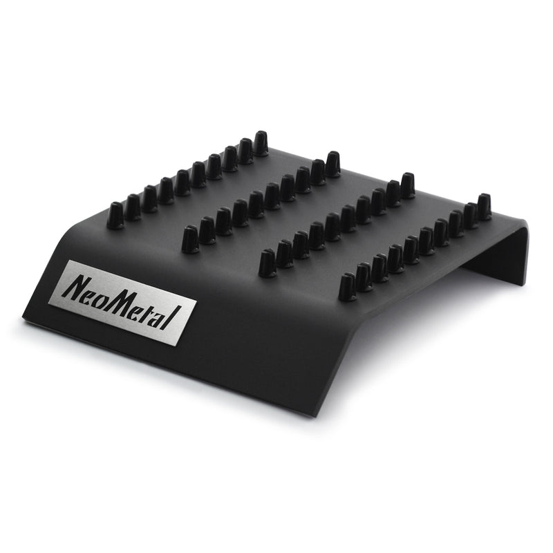 A 40 piece acrylic display case with the NeoMetal logo and versi-clip grips.