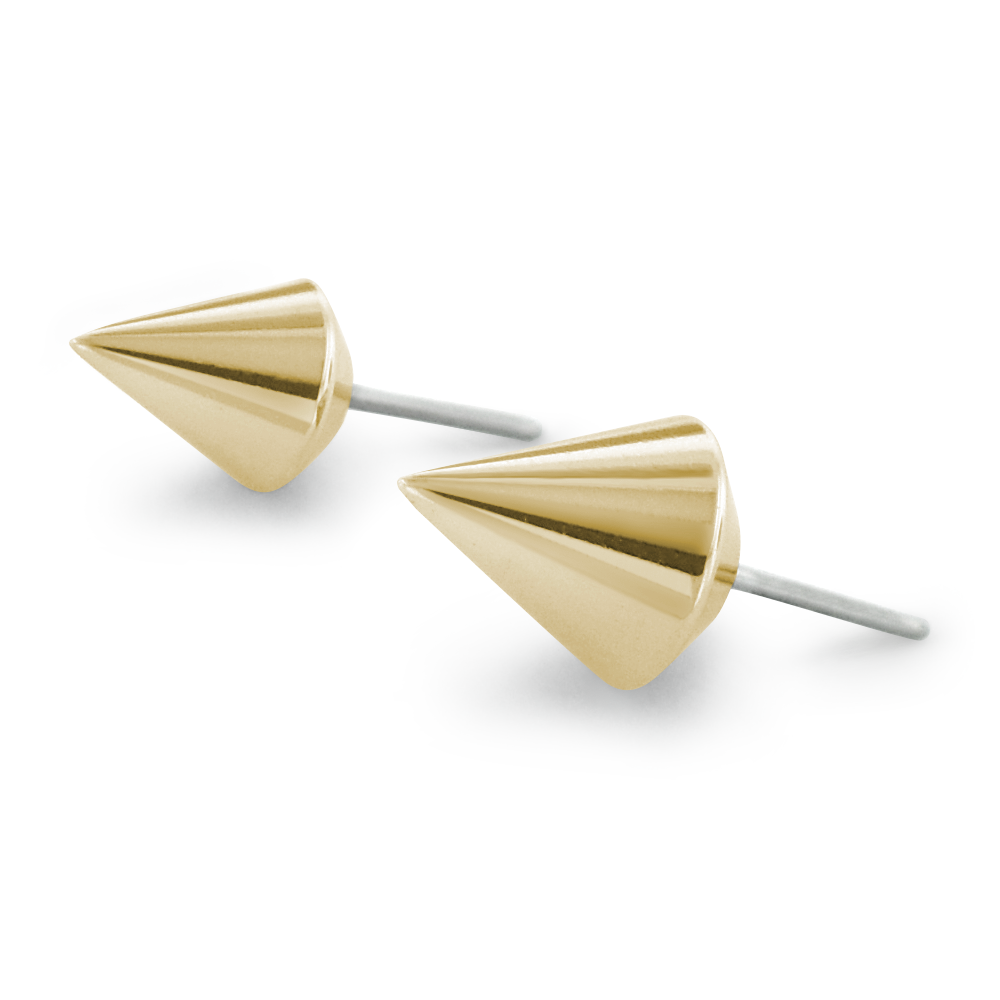 2 Sizes of 18K Yellow Gold Spear Ends