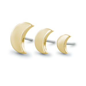 3 Sizes of 18K Yellow Gold Moon Ends