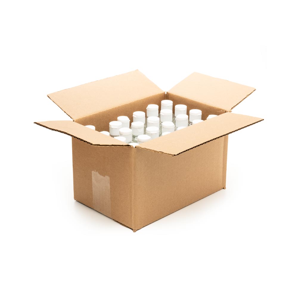 Open Box of 24 Bottles of Recovery Aftercare Soap