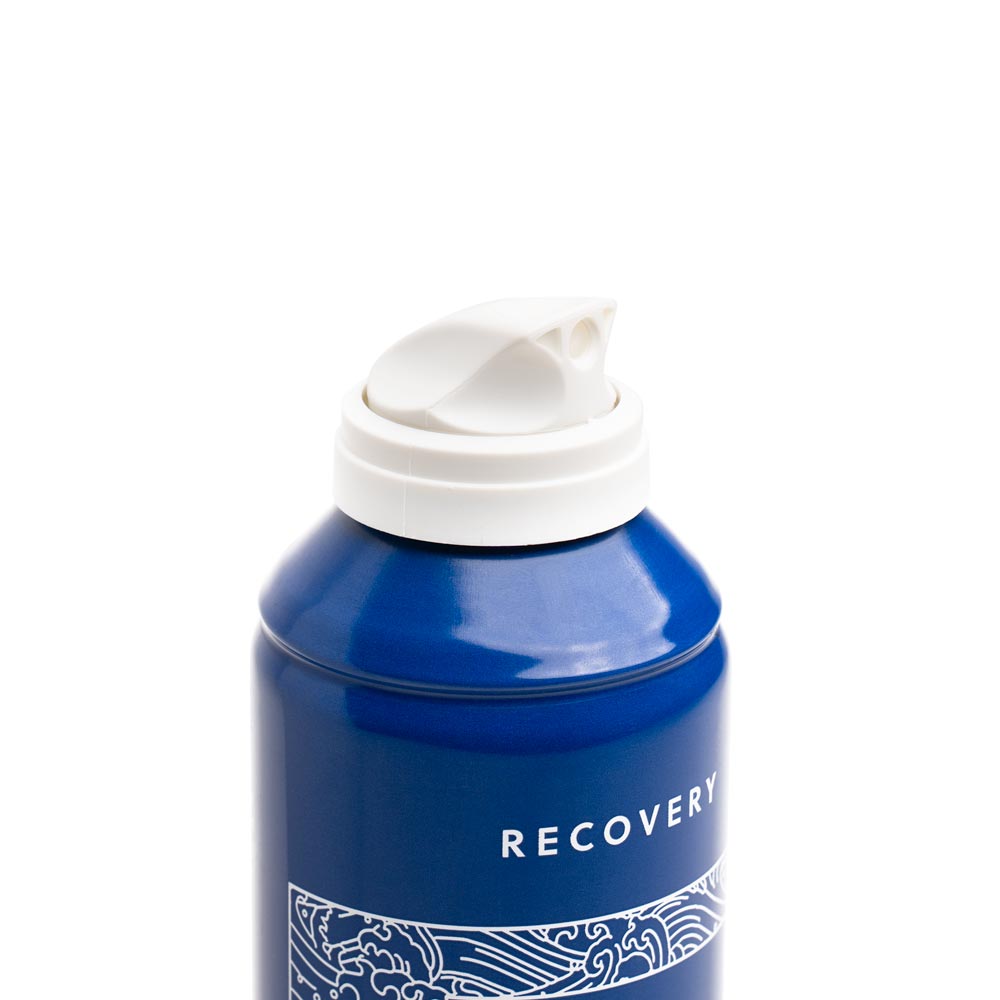 Close up view of the spray nozzle on the can
