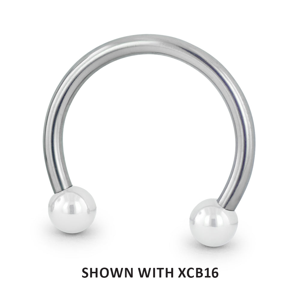 16-gauge threadless titanium circular barbell with titanium ball ends