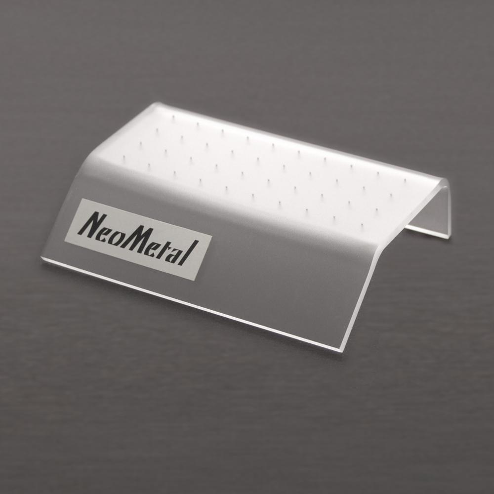 A 40 piece clear acrylic display case with the NeoMetal logo.