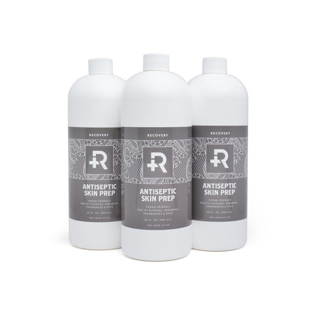 Three bottles of Recovery Antiseptic Skin Prep